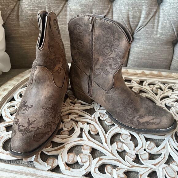 Roper Short Western Cowboy Boots Women’s 10 - Picture 4 of 9